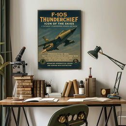 F-105 Thunderchief Icon Of The Skies Poster PosterGoat