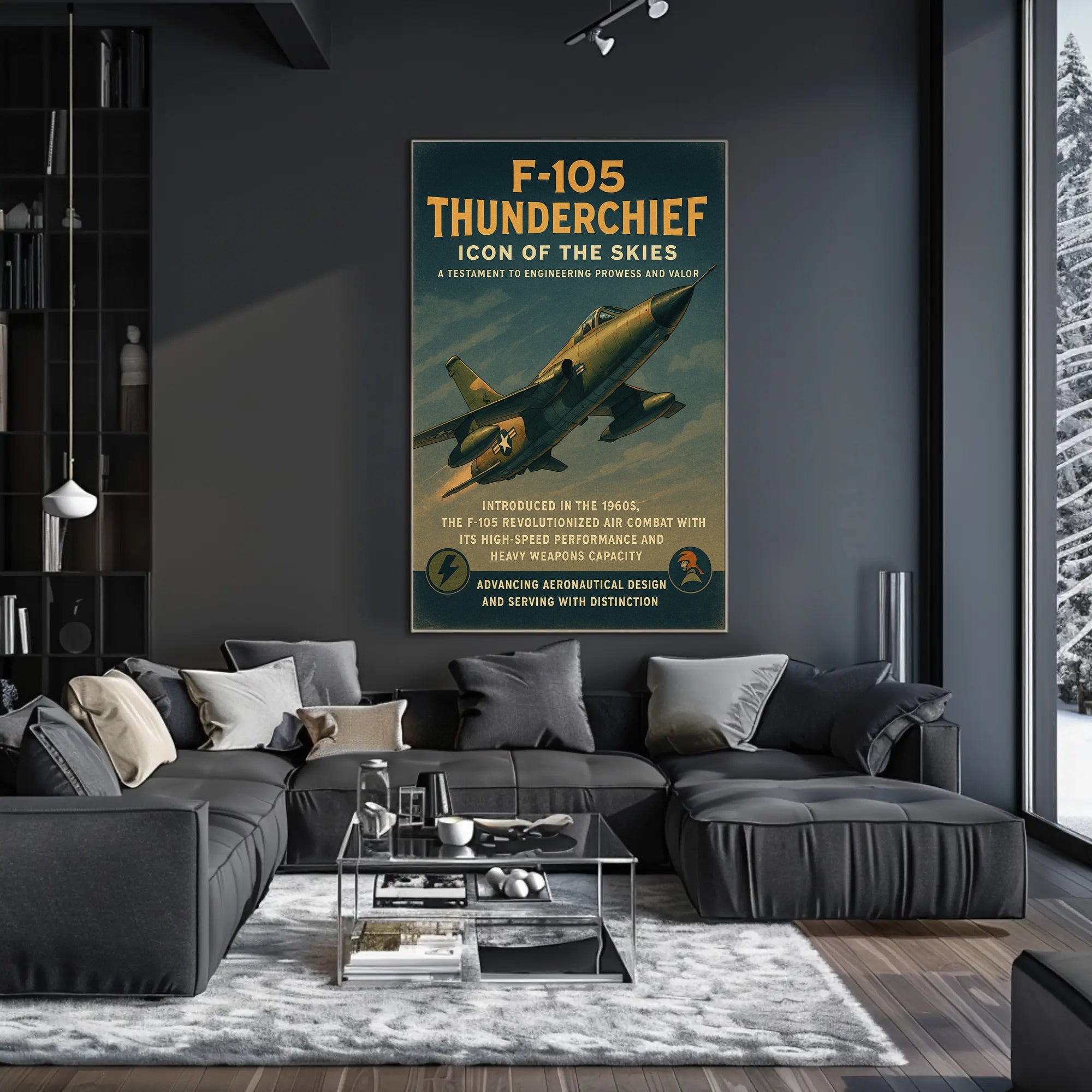 F-105 Thunderchief Icon Of The Skies Poster PosterGoat