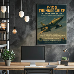 F-105 Thunderchief Icon Of The Skies Poster PosterGoat