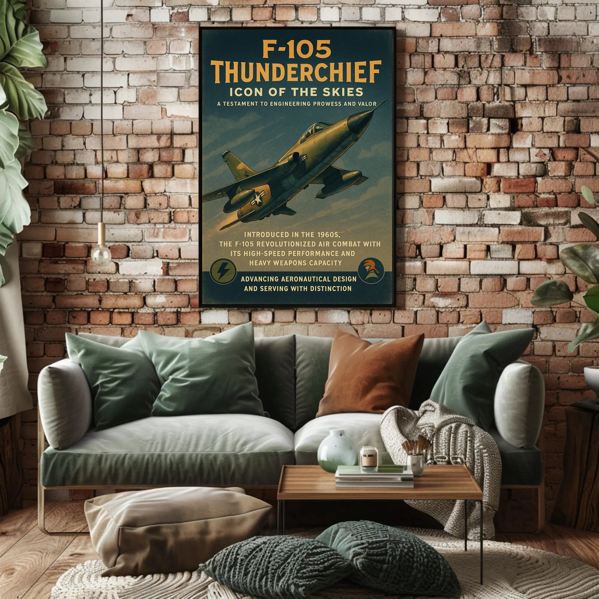 F-105 Thunderchief Icon Of The Skies Poster PosterGoat