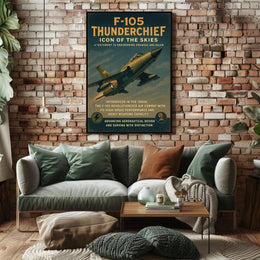F-105 Thunderchief Icon Of The Skies Poster PosterGoat