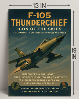 F-105 Thunderchief Icon Of The Skies Poster PosterGoat