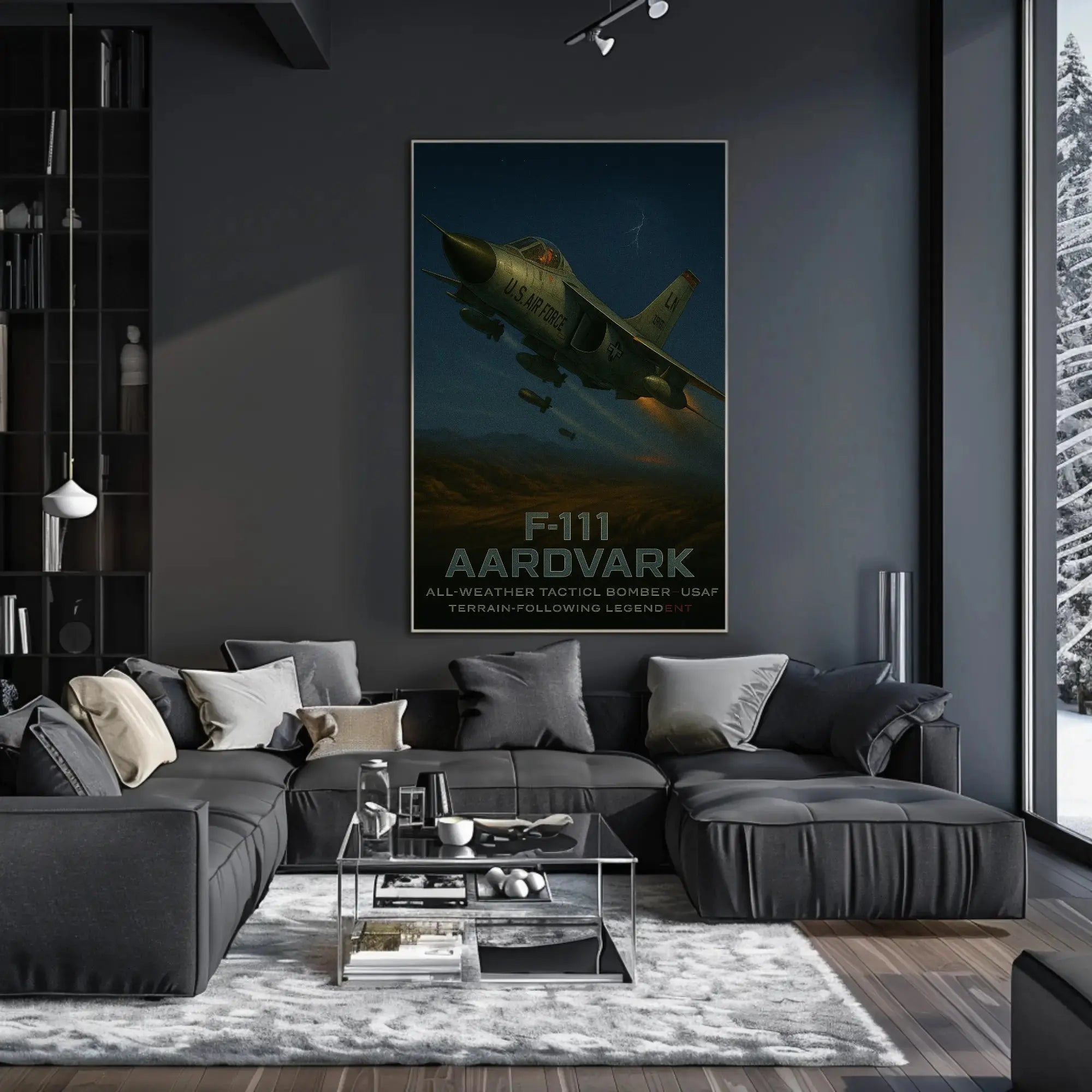 F-111 Aardvark Tactical Bomber Military Recruitment Poster PosterGoat