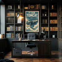 F-14B Tomcat Fighter Jet Vintage Poster PosterGoat
