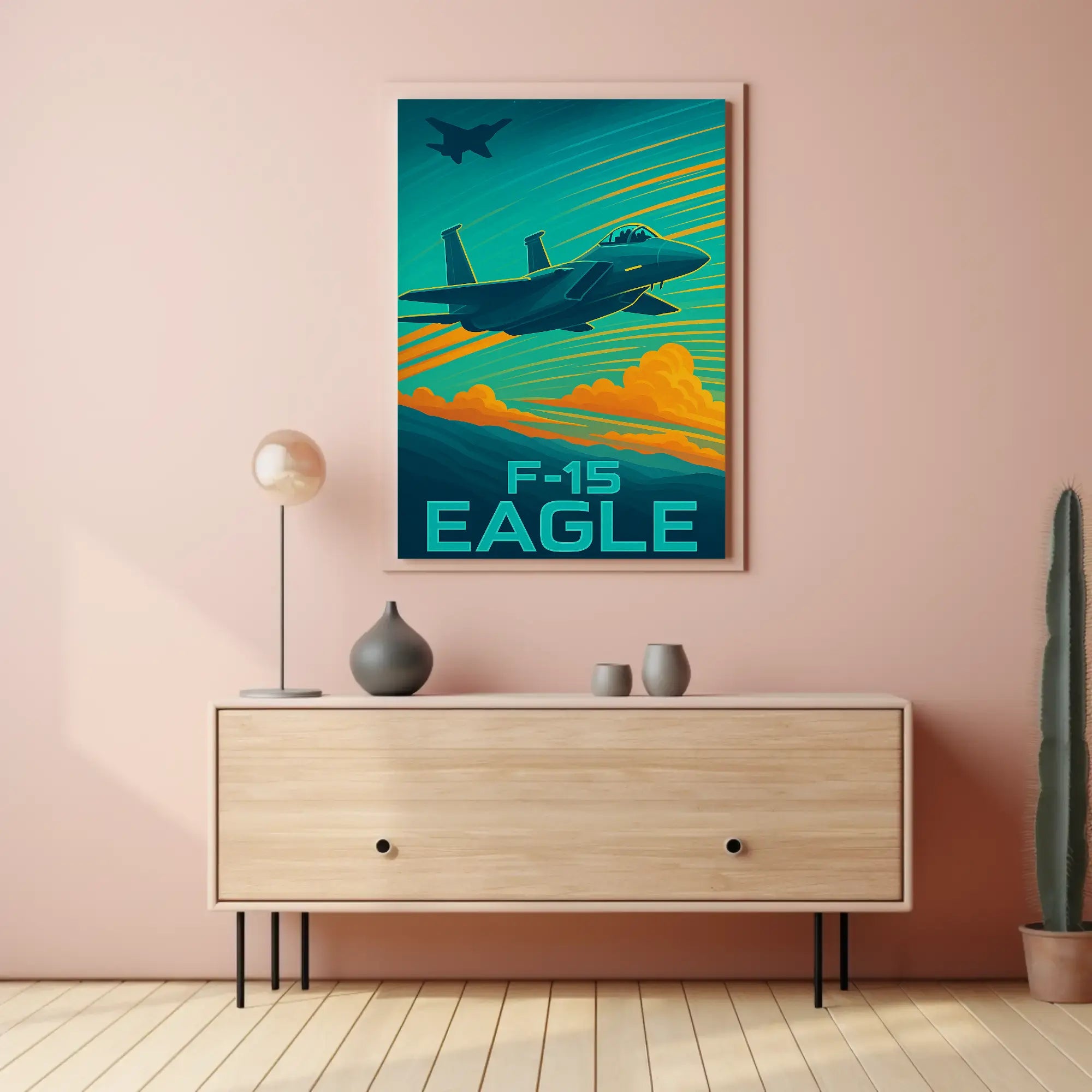 F-15 Eagle Aviation Art Poster PosterGoat