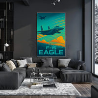 F-15 Eagle Aviation Art Poster PosterGoat