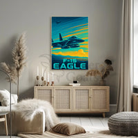 F-15 Eagle Modern Aviation Masterpiece Military Poster PosterGoat
