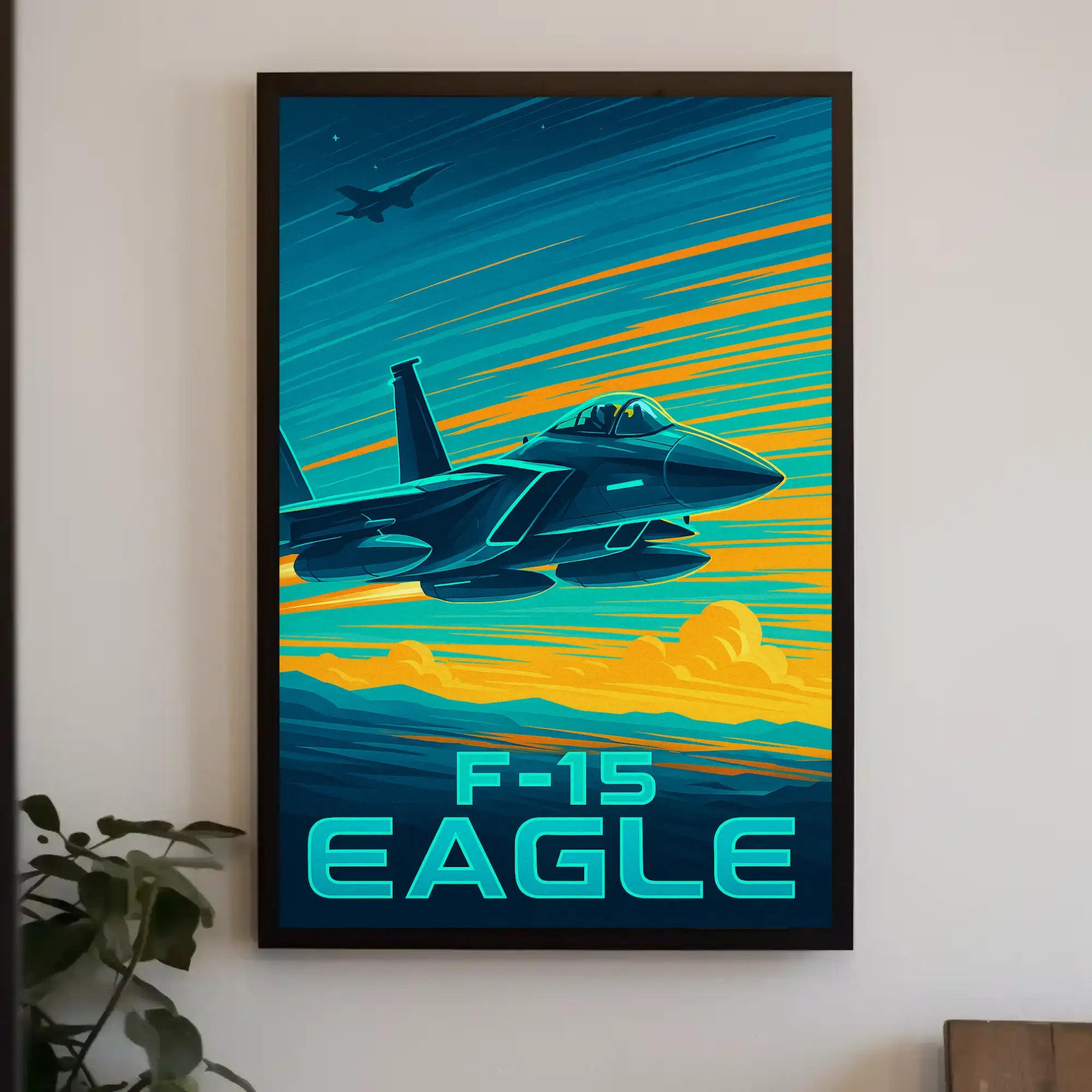 F-15 Eagle Modern Aviation Masterpiece Military Poster PosterGoat