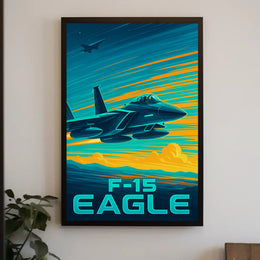 F-15 Eagle Modern Aviation Masterpiece Military Poster PosterGoat
