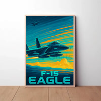 F-15 Eagle Modern Aviation Masterpiece Military Poster PosterGoat