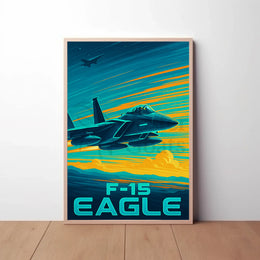 F-15 Eagle Modern Aviation Masterpiece Military Poster PosterGoat