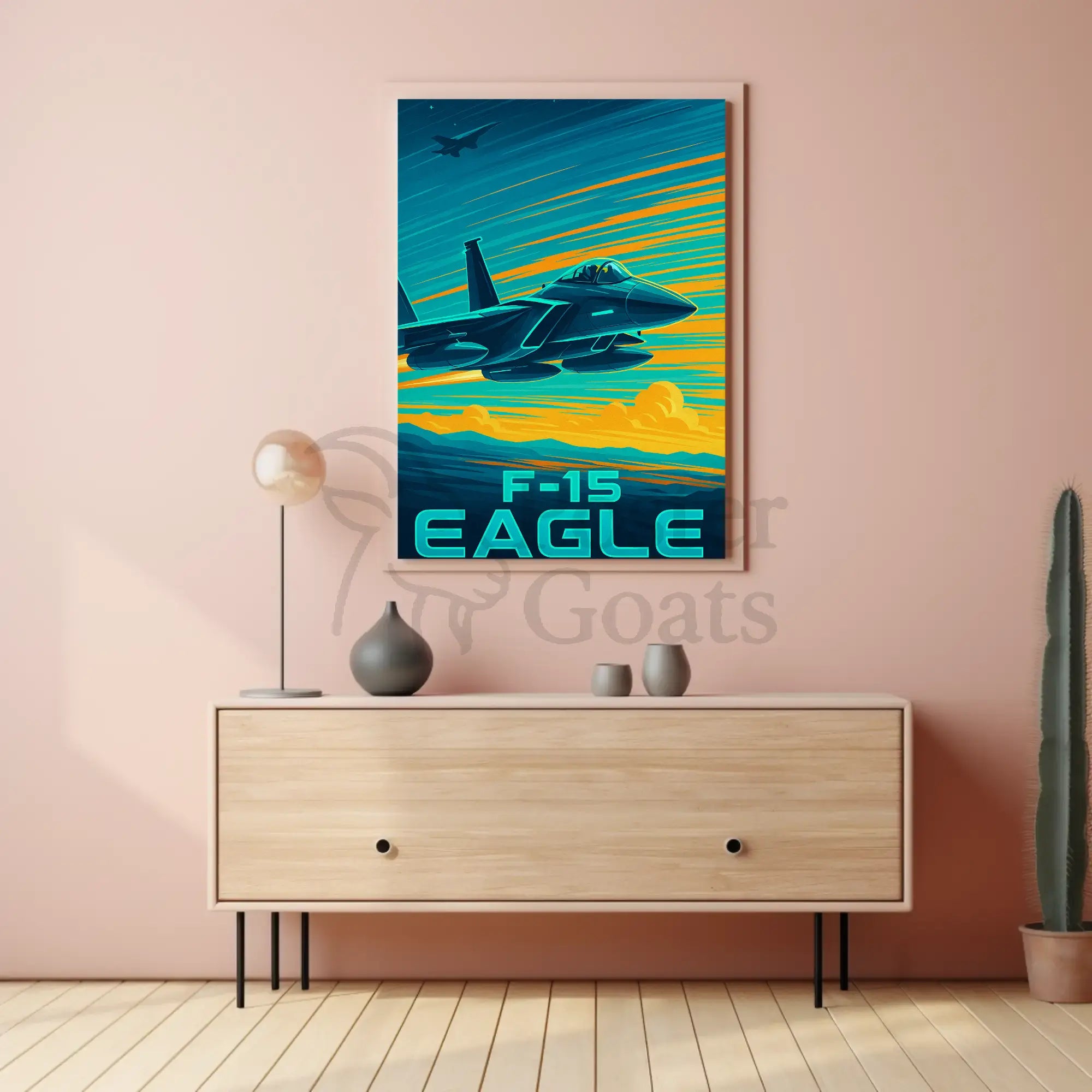F-15 Eagle Modern Aviation Masterpiece Military Poster PosterGoat