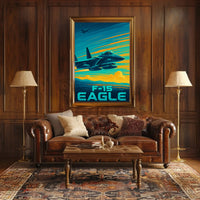 F-15 Eagle Modern Aviation Masterpiece Military Poster PosterGoat