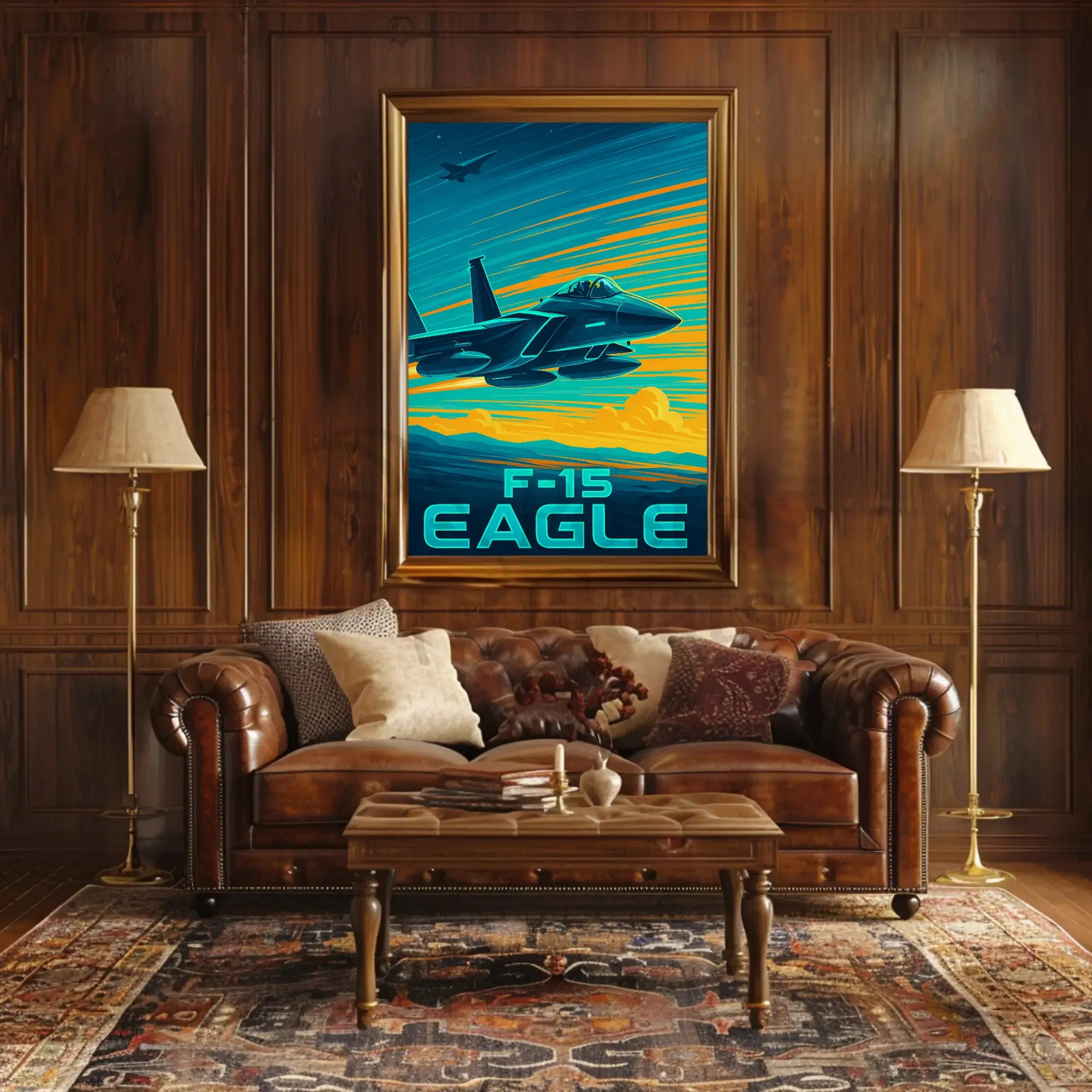 F-15 Eagle Modern Aviation Masterpiece Military Poster PosterGoat