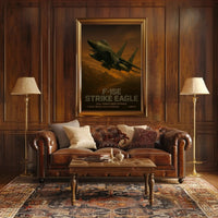 F-15E Strike Eagle All-Weather Military Aviation Poster PosterGoat