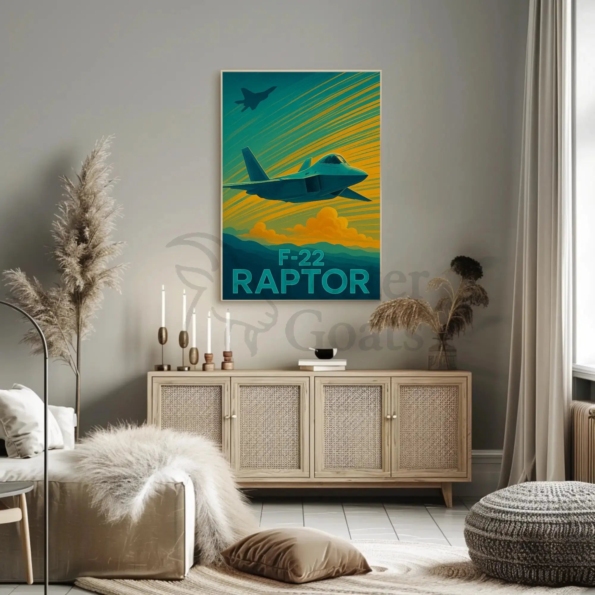 F-22 Raptor Aviation Artistry Poster PosterGoat