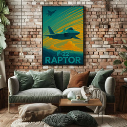 F-22 Raptor Aviation Artistry Poster PosterGoat