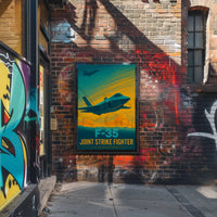 F-35 Fighter Jet Aviation Masterpiece Poster PosterGoat