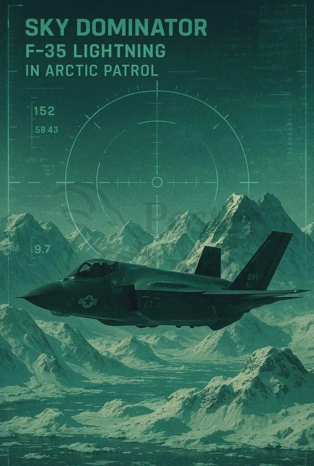 F-35 Lightning Arctic Patrol Military Recruitment Poster PosterGoat