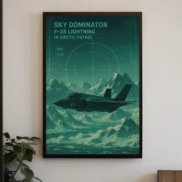 F-35 Lightning Arctic Patrol Military Recruitment Poster PosterGoat