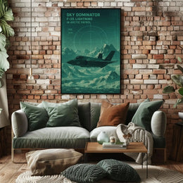 F-35 Lightning Arctic Patrol Military Recruitment Poster PosterGoat