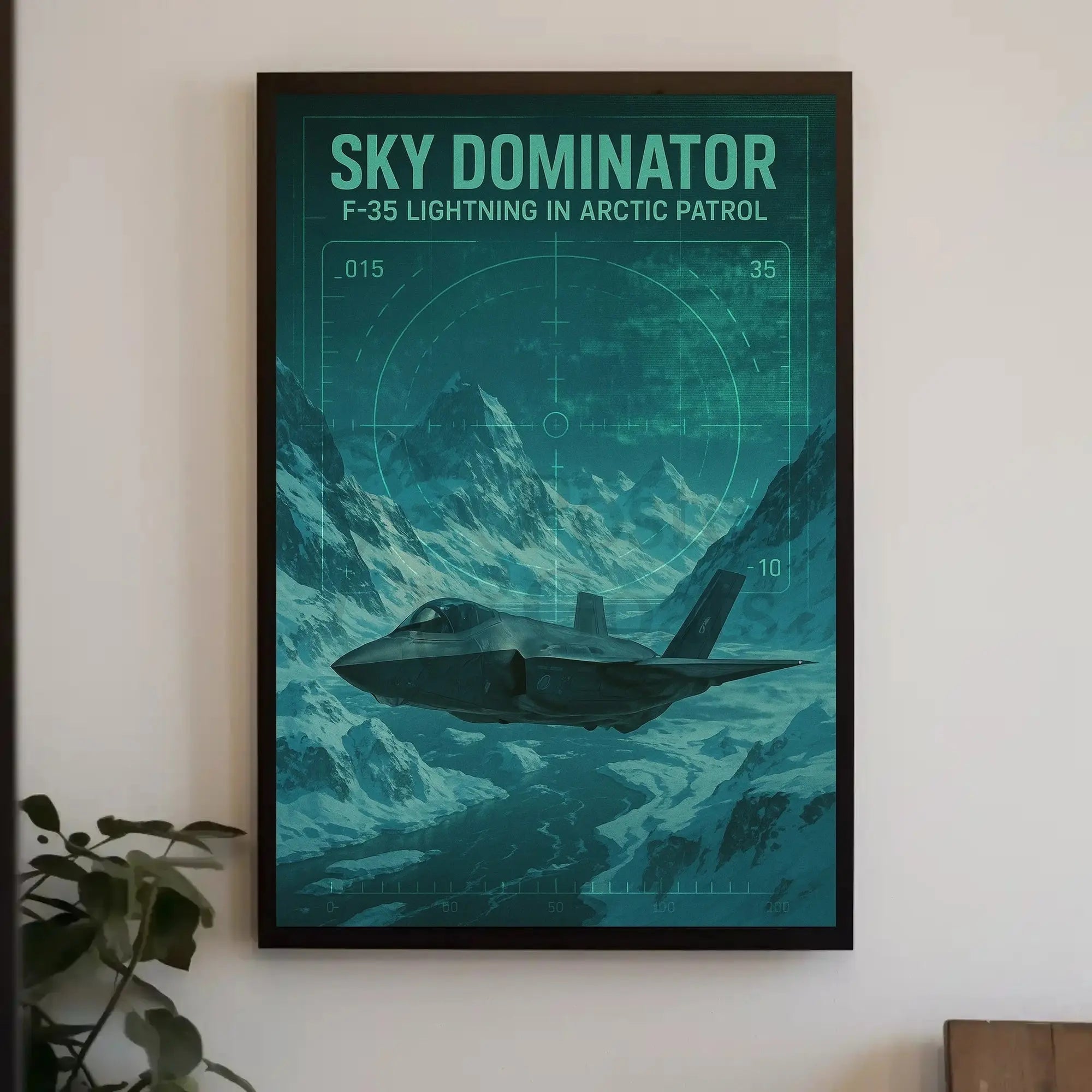 F-35 Lightning Jet Arctic Poster PosterGoat