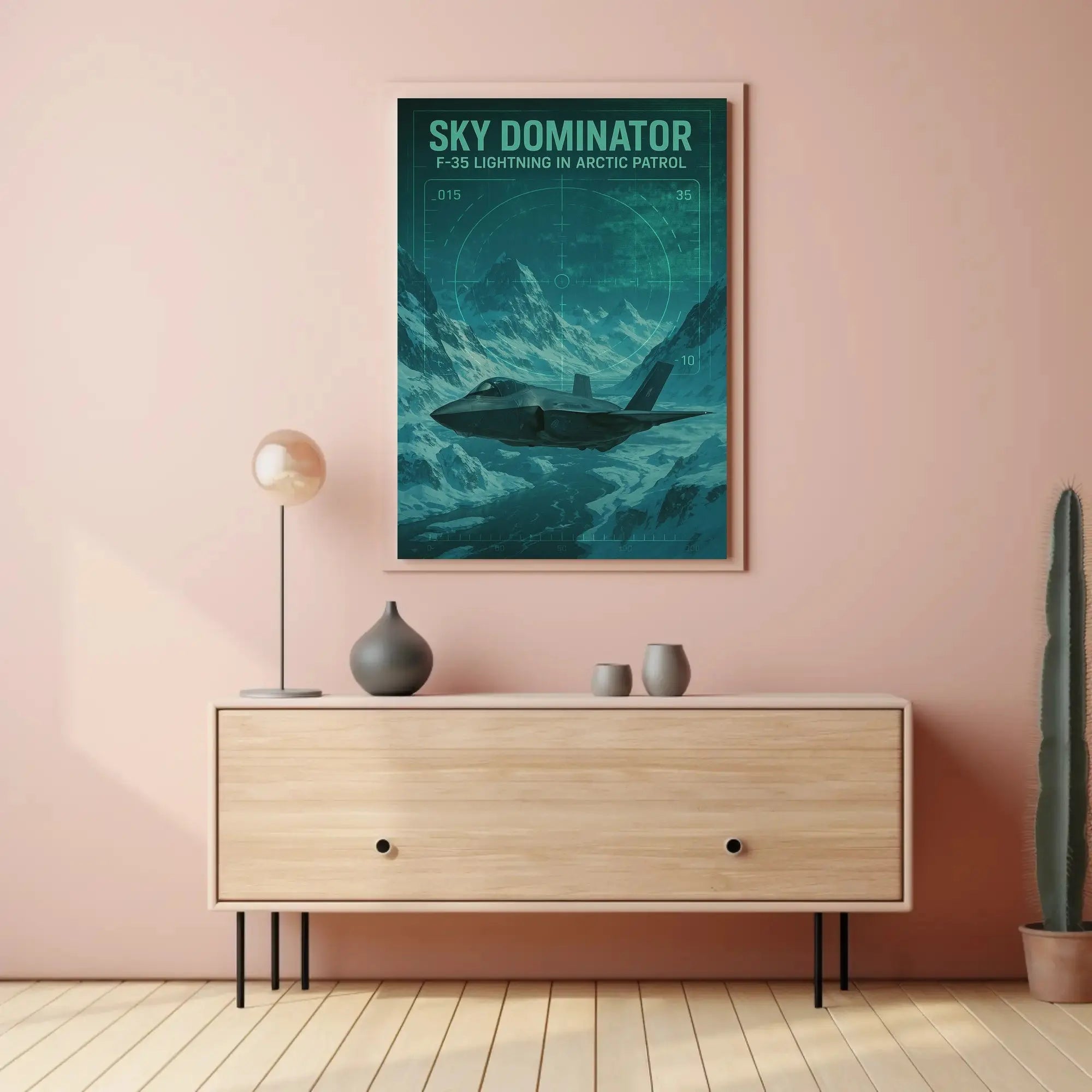 F-35 Lightning Jet Arctic Poster PosterGoat