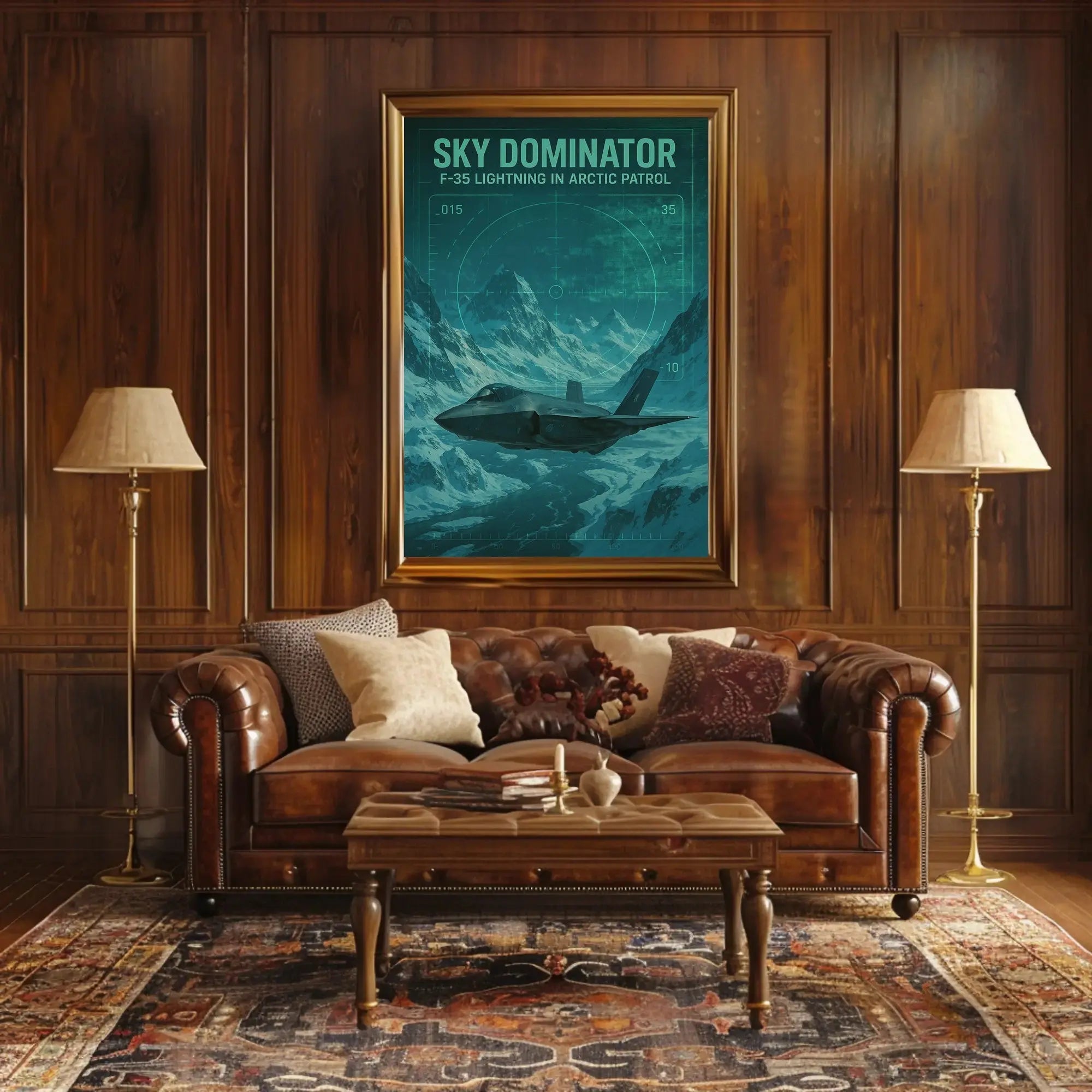 F-35 Lightning Jet Arctic Poster PosterGoat
