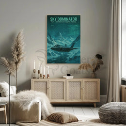 F-35 Lightning Jet Arctic Poster PosterGoat