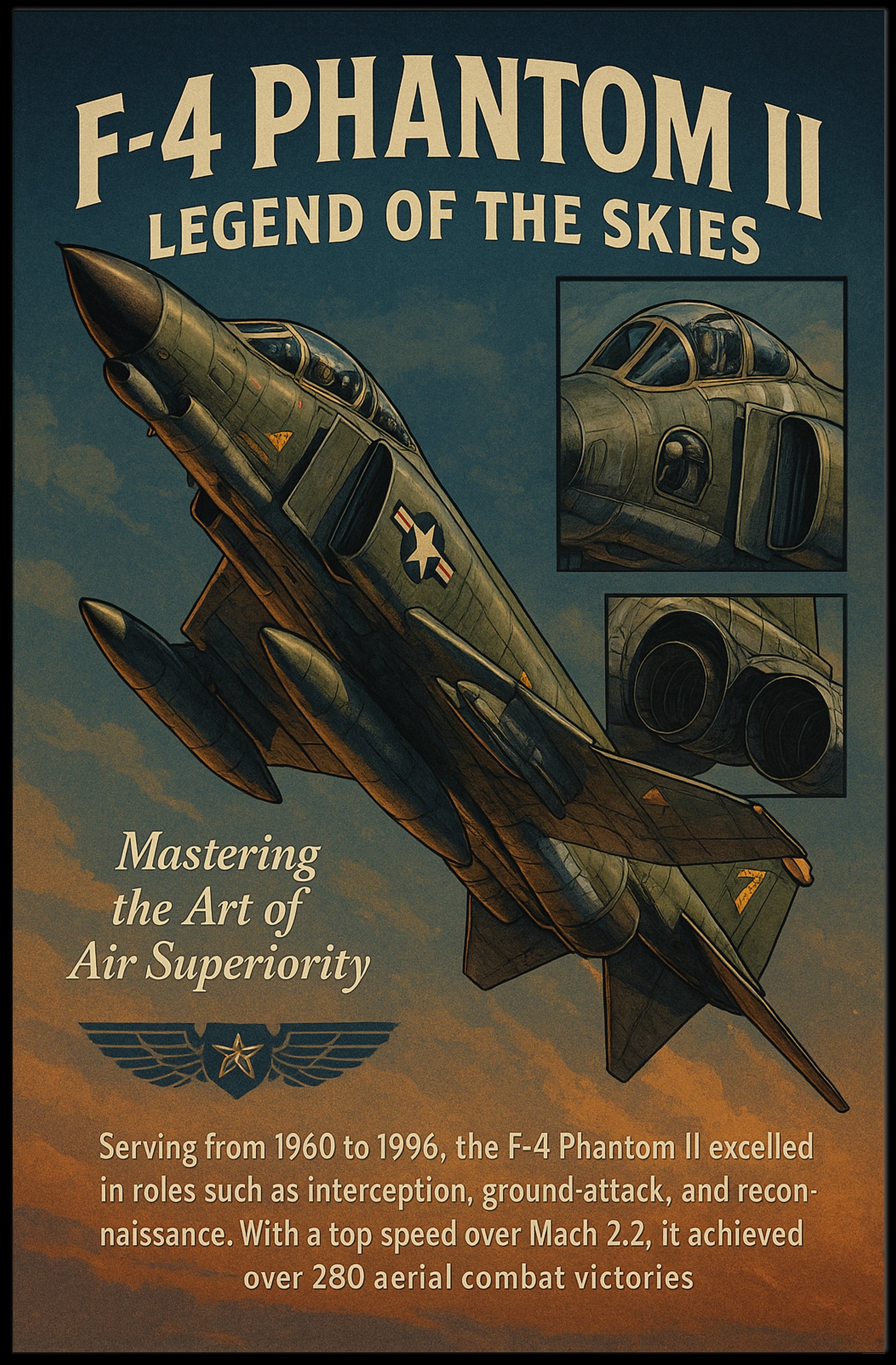F-4 Phantom Ii Legend Of The Skies Poster PosterGoat