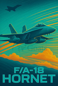 F/A-18 Hornet Fighter Jet Poster PosterGoat