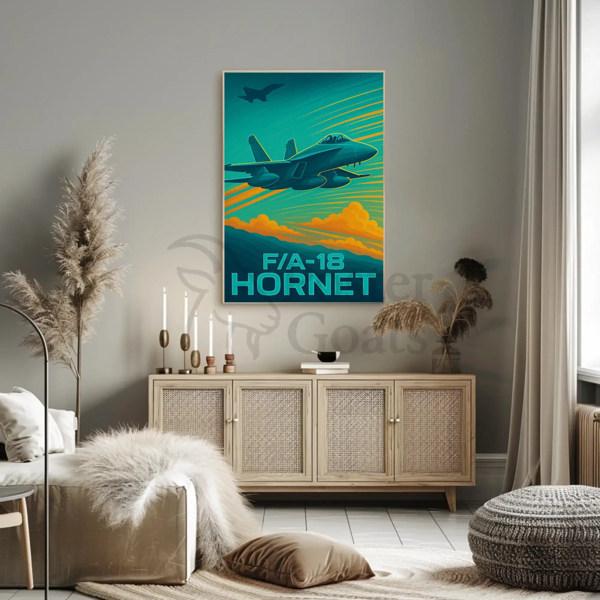 F/A-18 Hornet Fighter Jet Poster PosterGoat