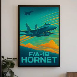 F/A-18 Hornet Fighter Jet Poster PosterGoat