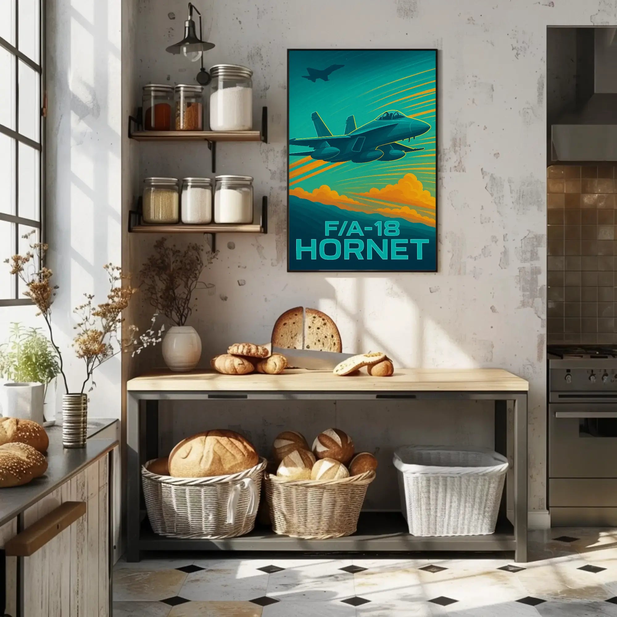 F/A-18 Hornet Fighter Jet Poster PosterGoat