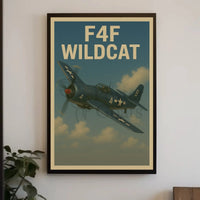 F4F Wildcat WWII Military Aviation Poster PosterGoat