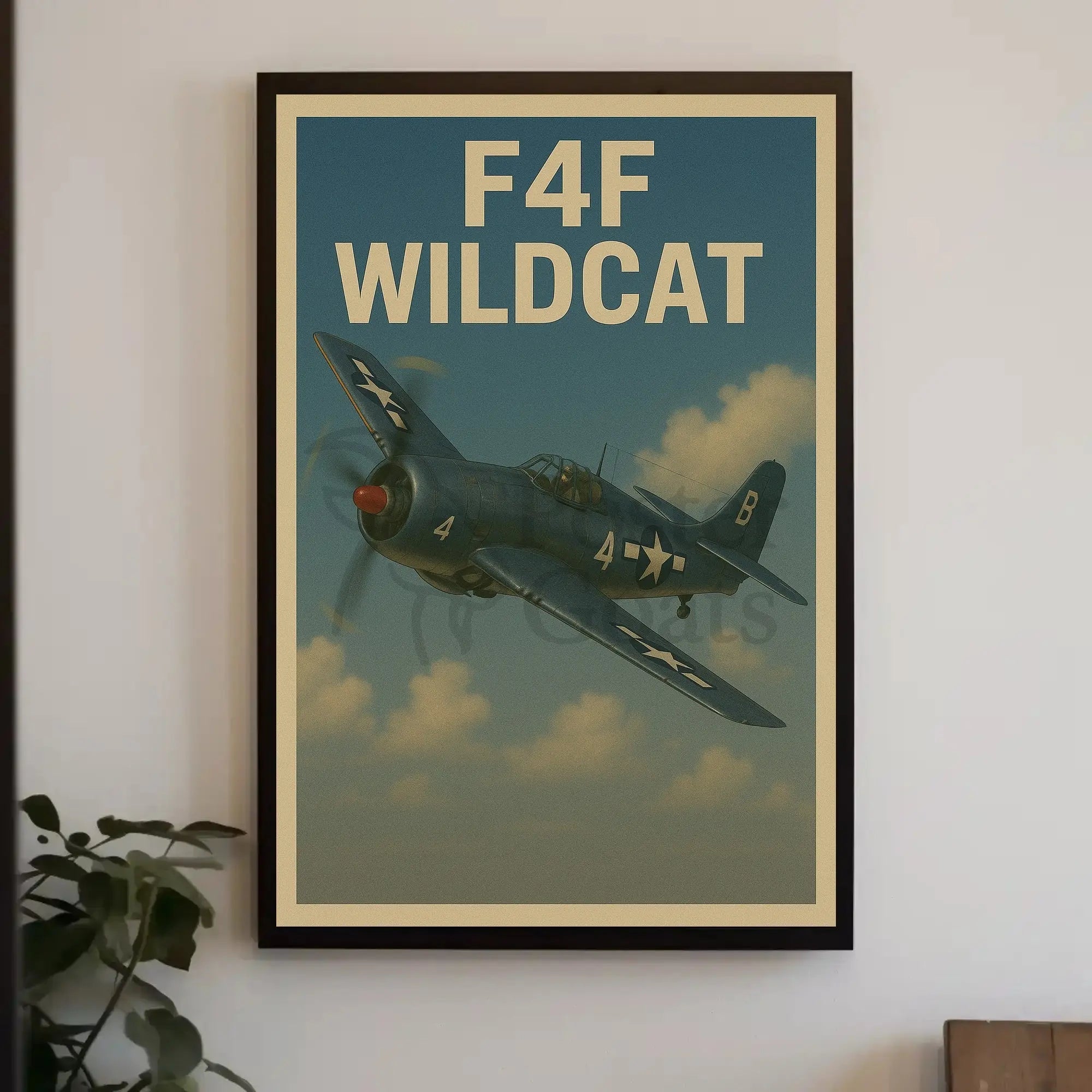 F4F Wildcat WWII Military Aviation Poster PosterGoat