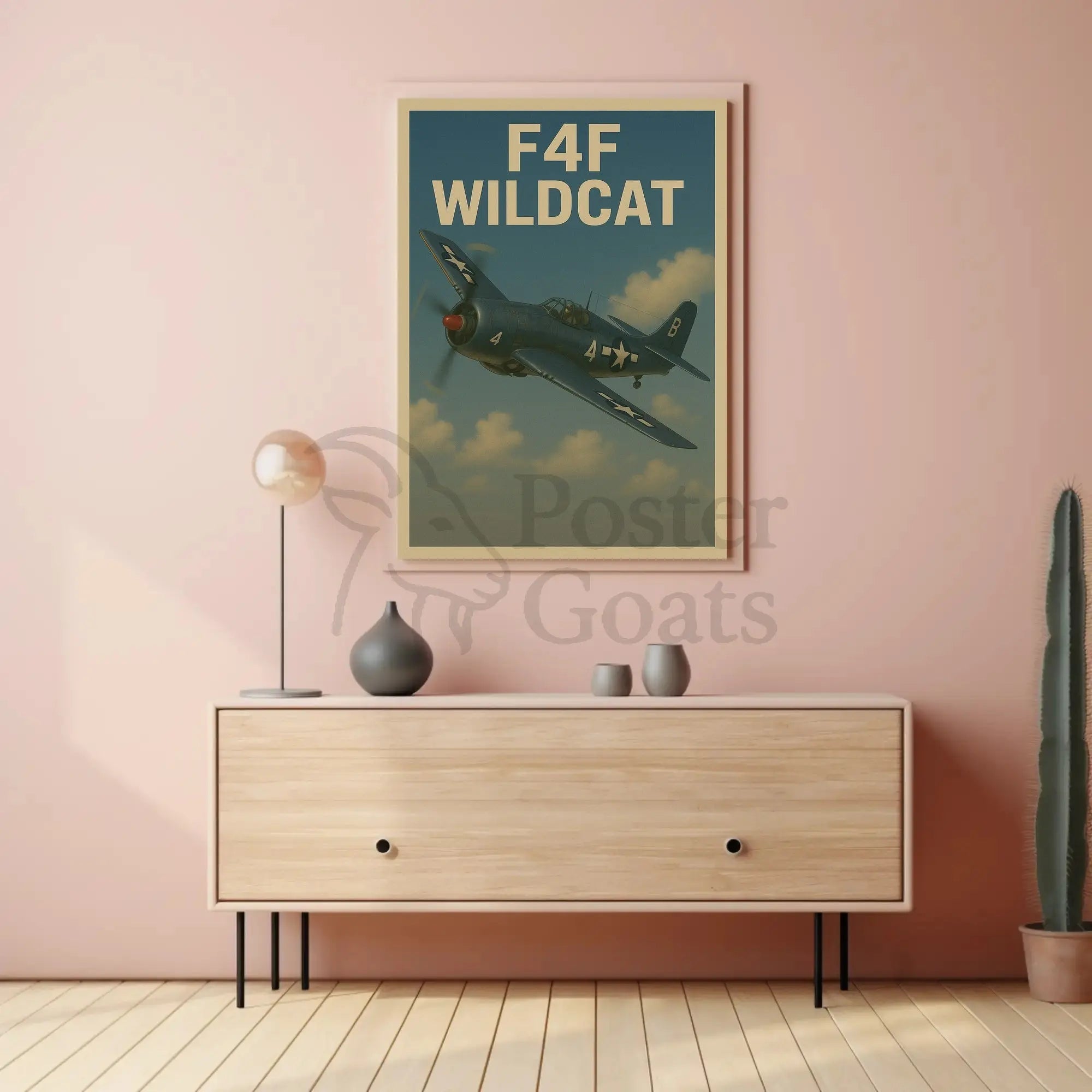 F4F Wildcat WWII Military Aviation Poster PosterGoat