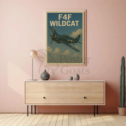 F4F Wildcat WWII Military Aviation Poster PosterGoat