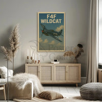 F4F Wildcat WWII Military Aviation Poster PosterGoat