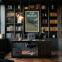 F4F Wildcat WWII Military Aviation Poster PosterGoat