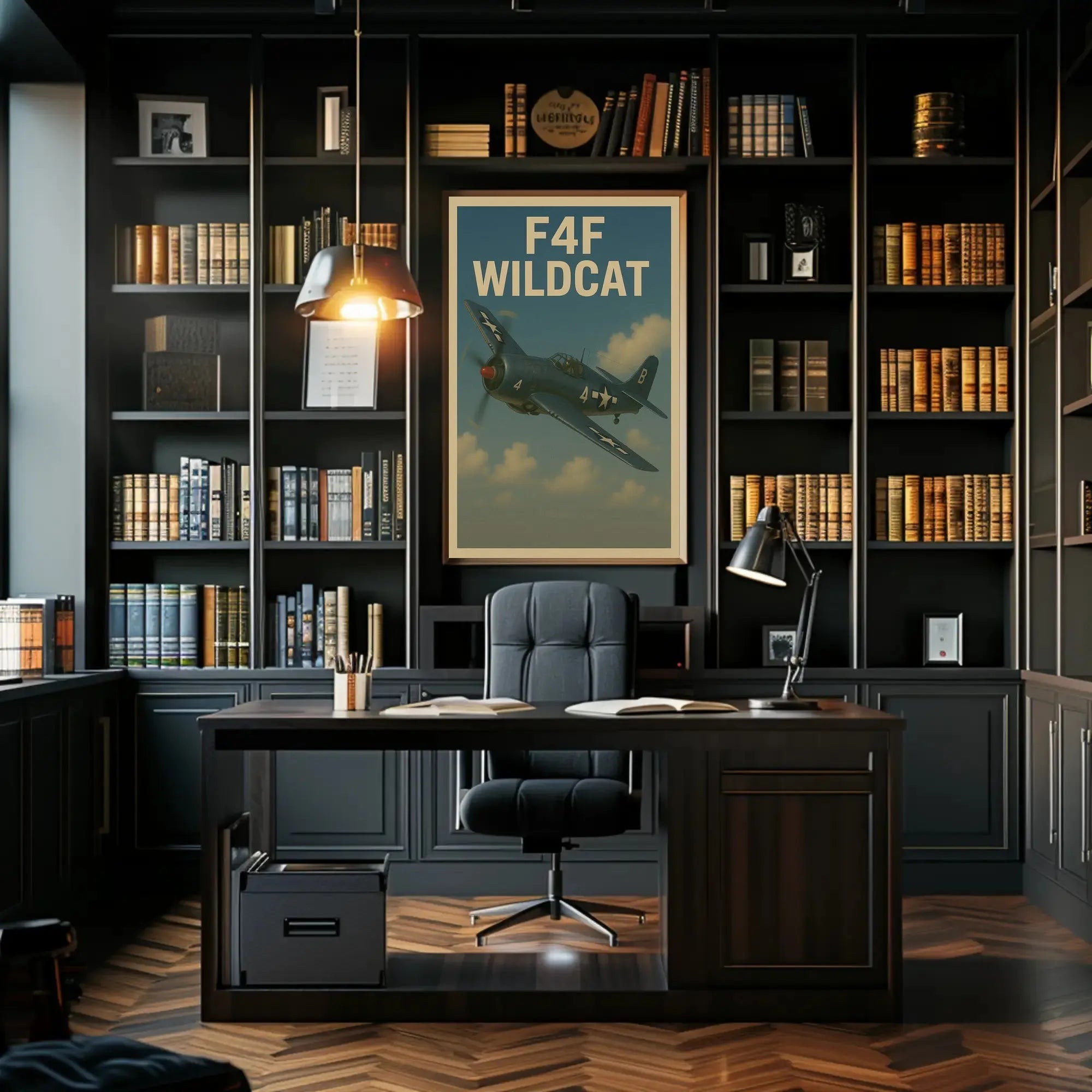 F4F Wildcat WWII Military Aviation Poster PosterGoat