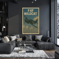 F4F Wildcat WWII Military Aviation Poster PosterGoat