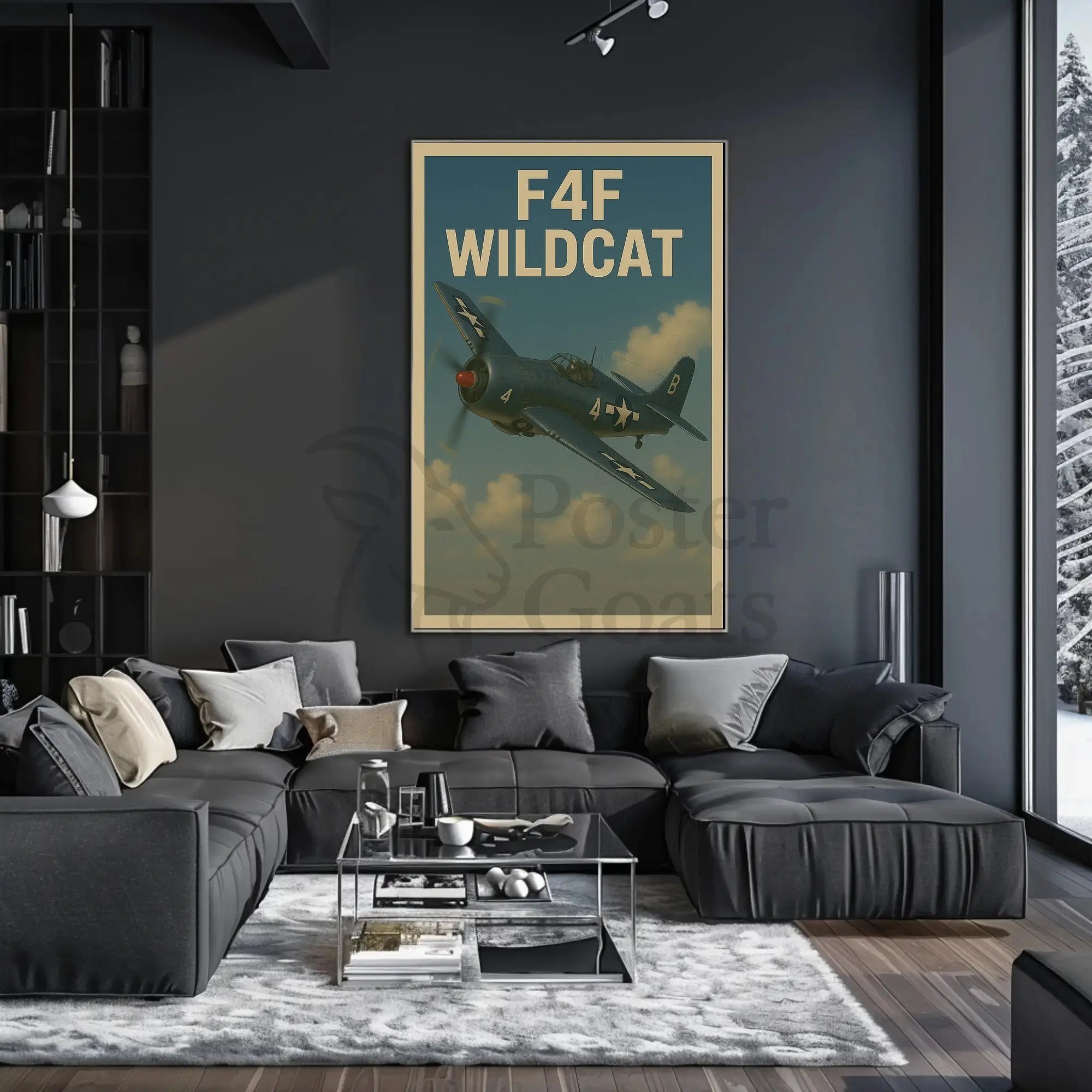 F4F Wildcat WWII Military Aviation Poster PosterGoat