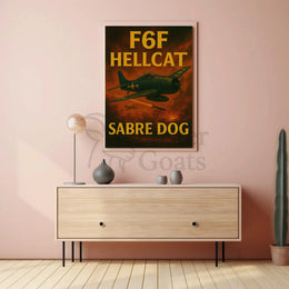 F6F Hellcat Striking WWII Era Aviation Poster PosterGoat