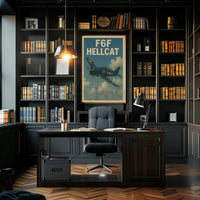 F6F Hellcat Vintage WWII Aviation Art Poster PosterGoat