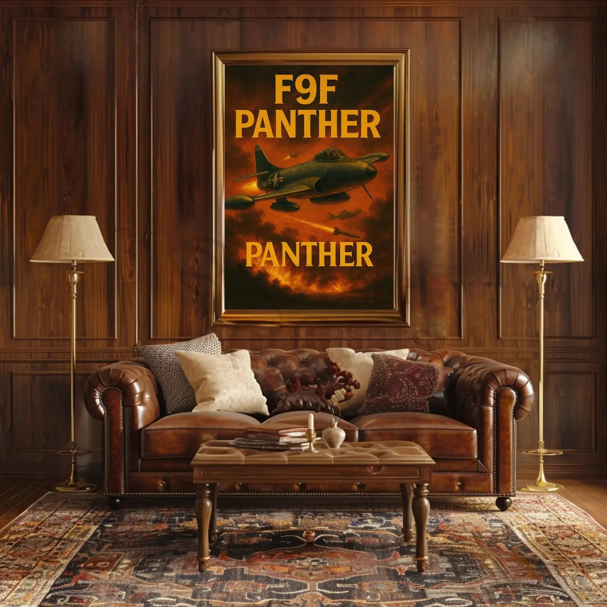 F9F Panther Aerobatic Display Poster PosterGoat