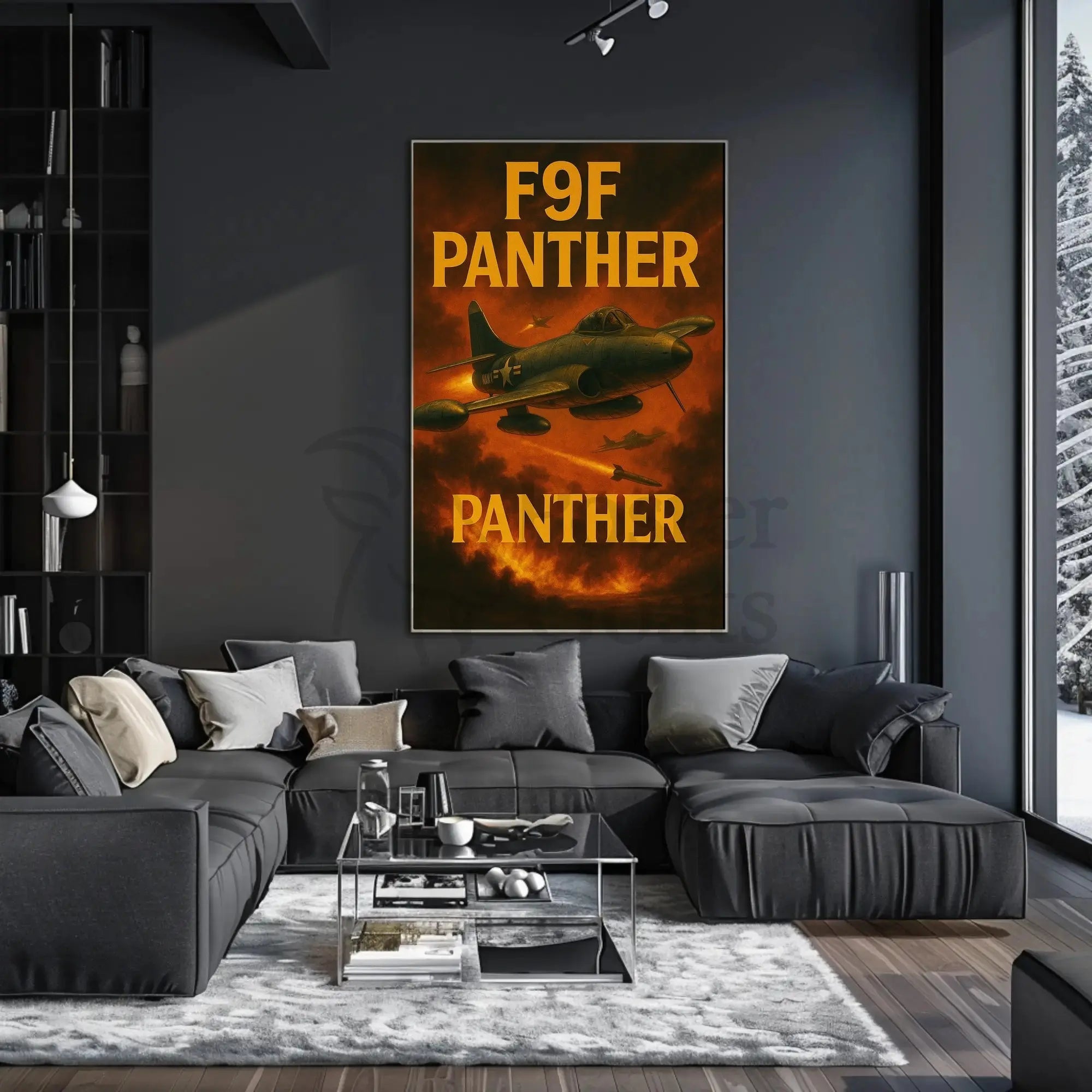 F9F Panther Aerobatic Display Poster PosterGoat