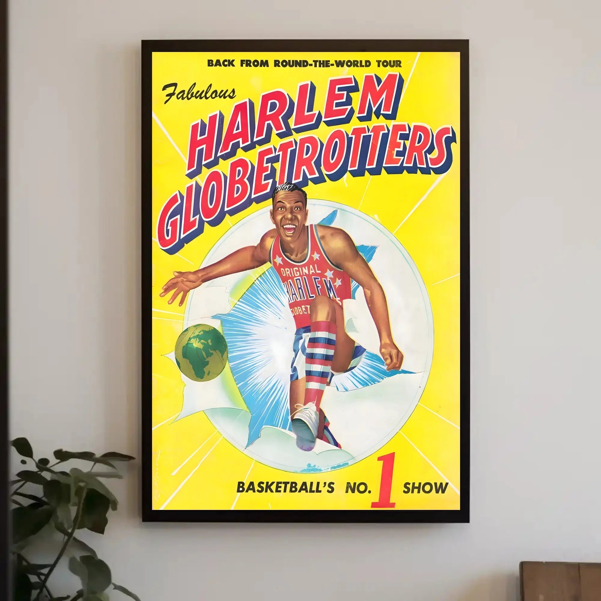 Fabulous Harlem Globetrotters Return Basketball Sports Poster PosterGoat