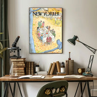 Fall Dining Gathering at Outdoors Thanksgiving Cultural Poster PosterGoat