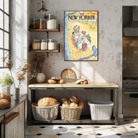 Fall Dining Gathering at Outdoors Thanksgiving Cultural Poster PosterGoat